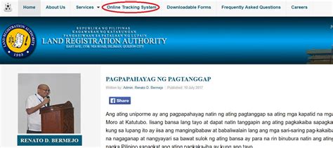 land registration authority website.
